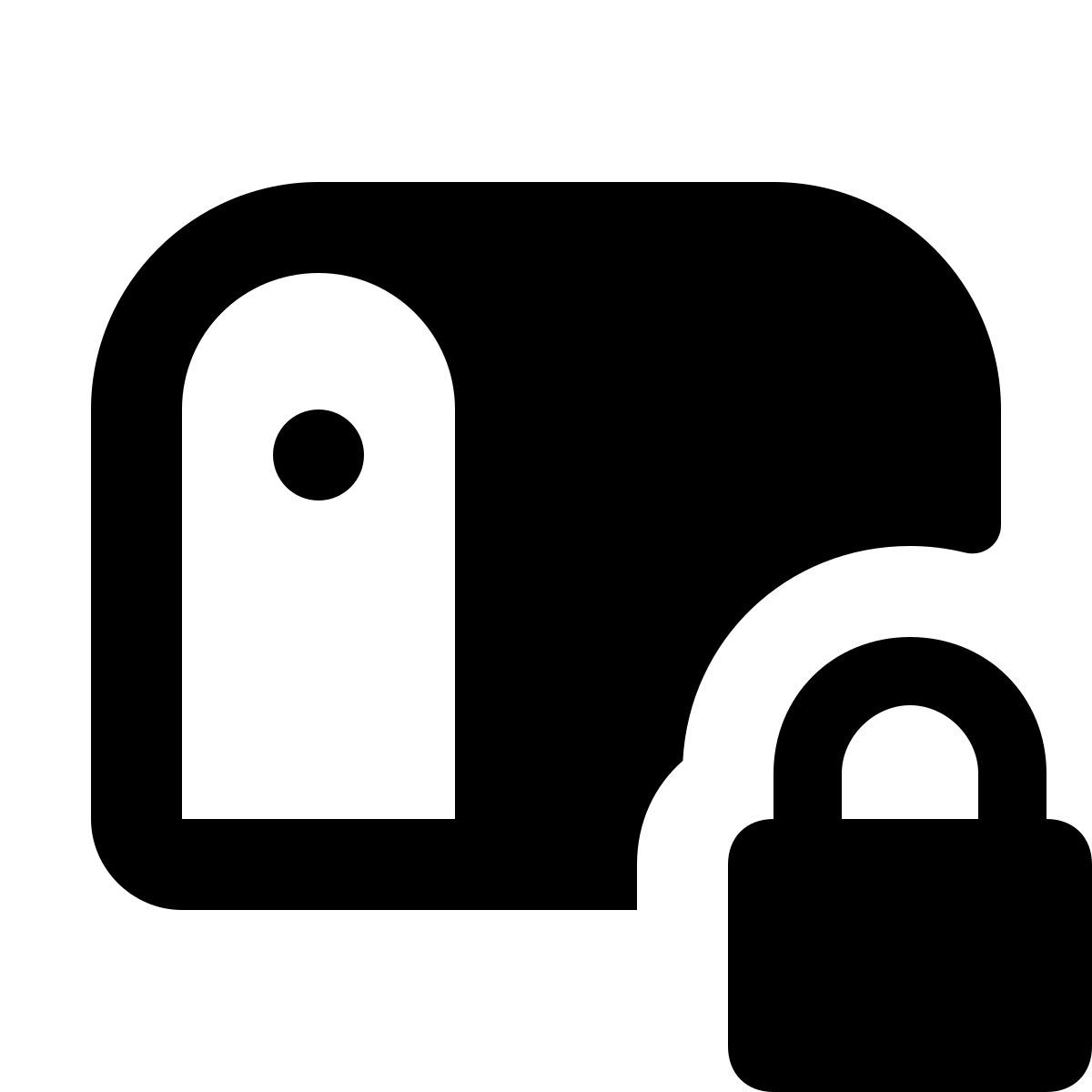 material rounded style blocco della cassetta postale icon