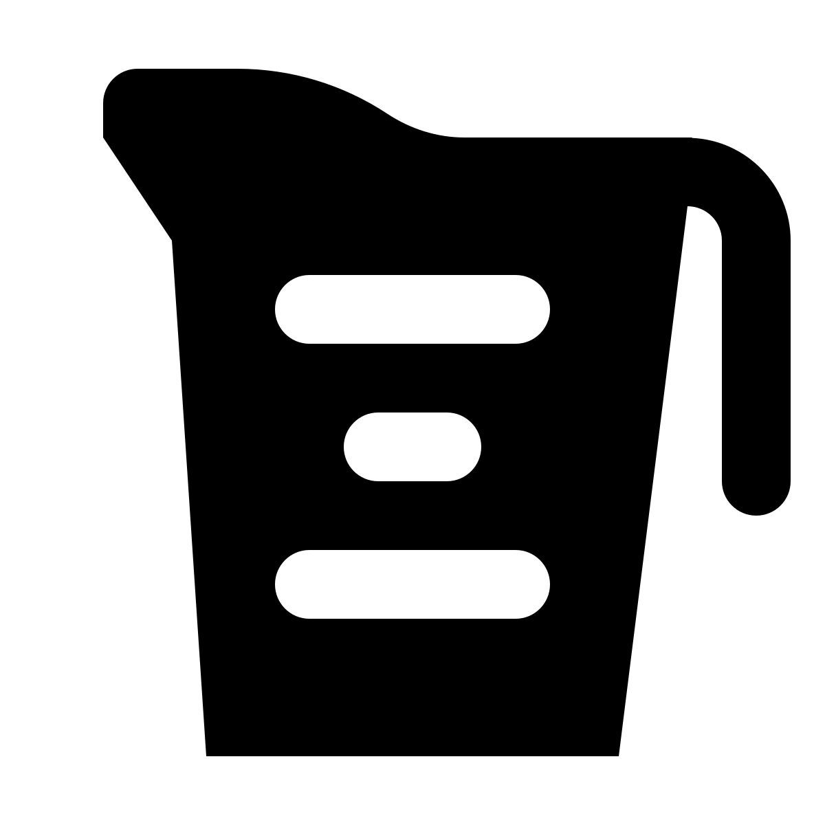 material rounded style copo medidor icon