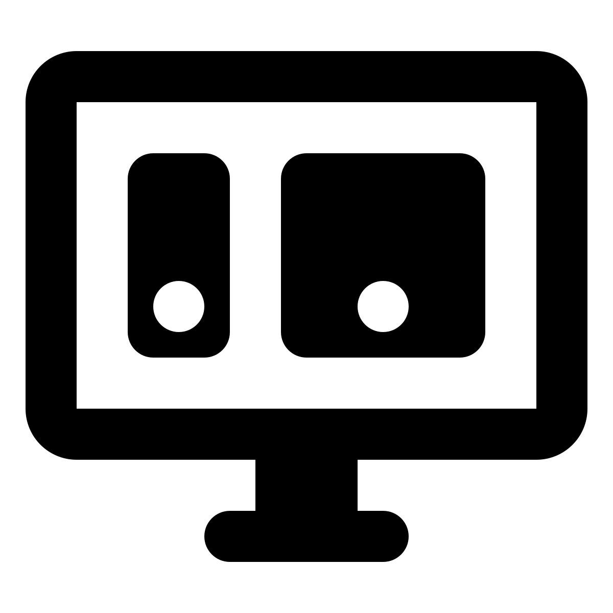 material rounded style responsive icon