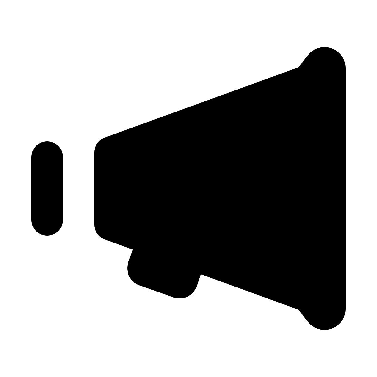 material rounded style megafono icon