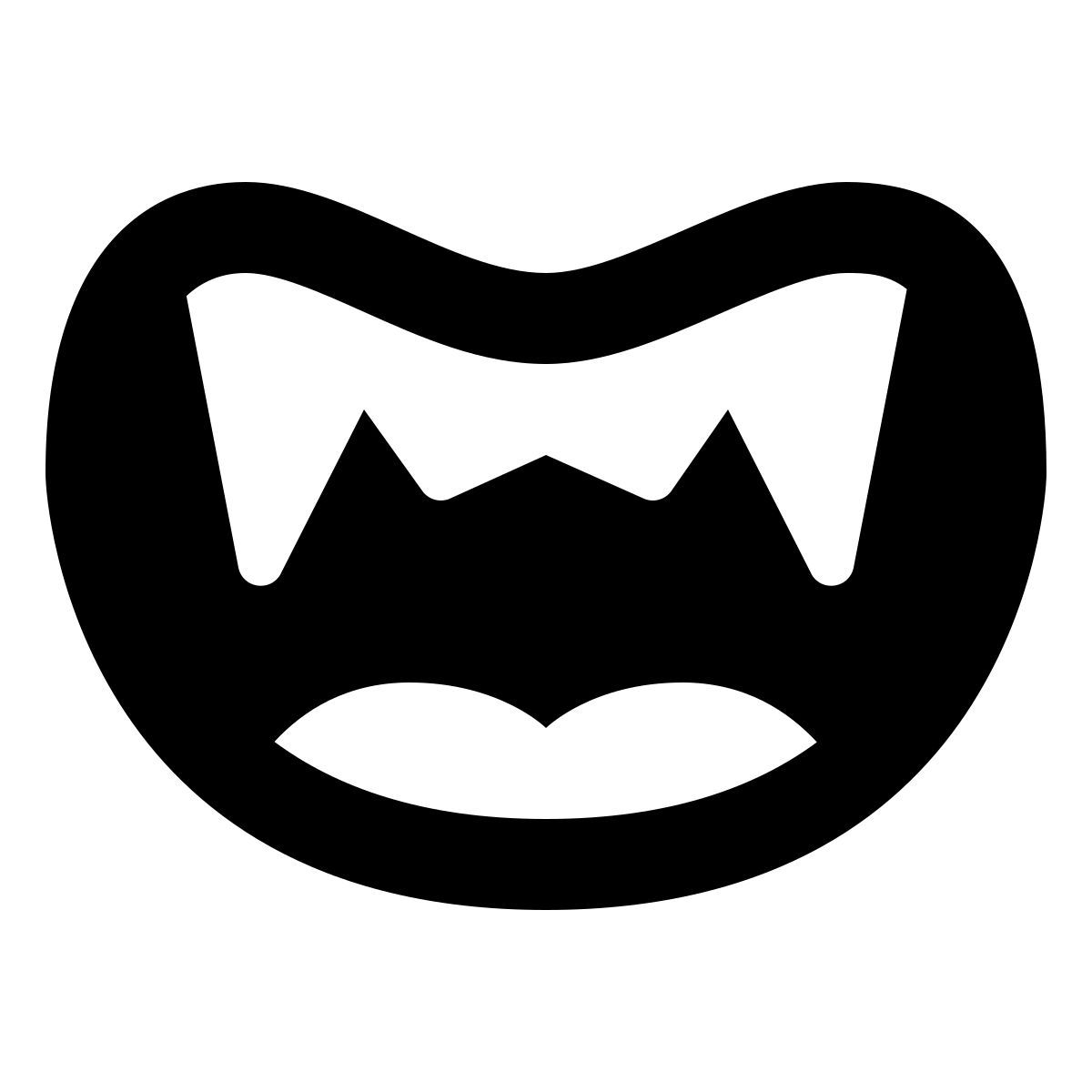 material rounded style monster mouth icon