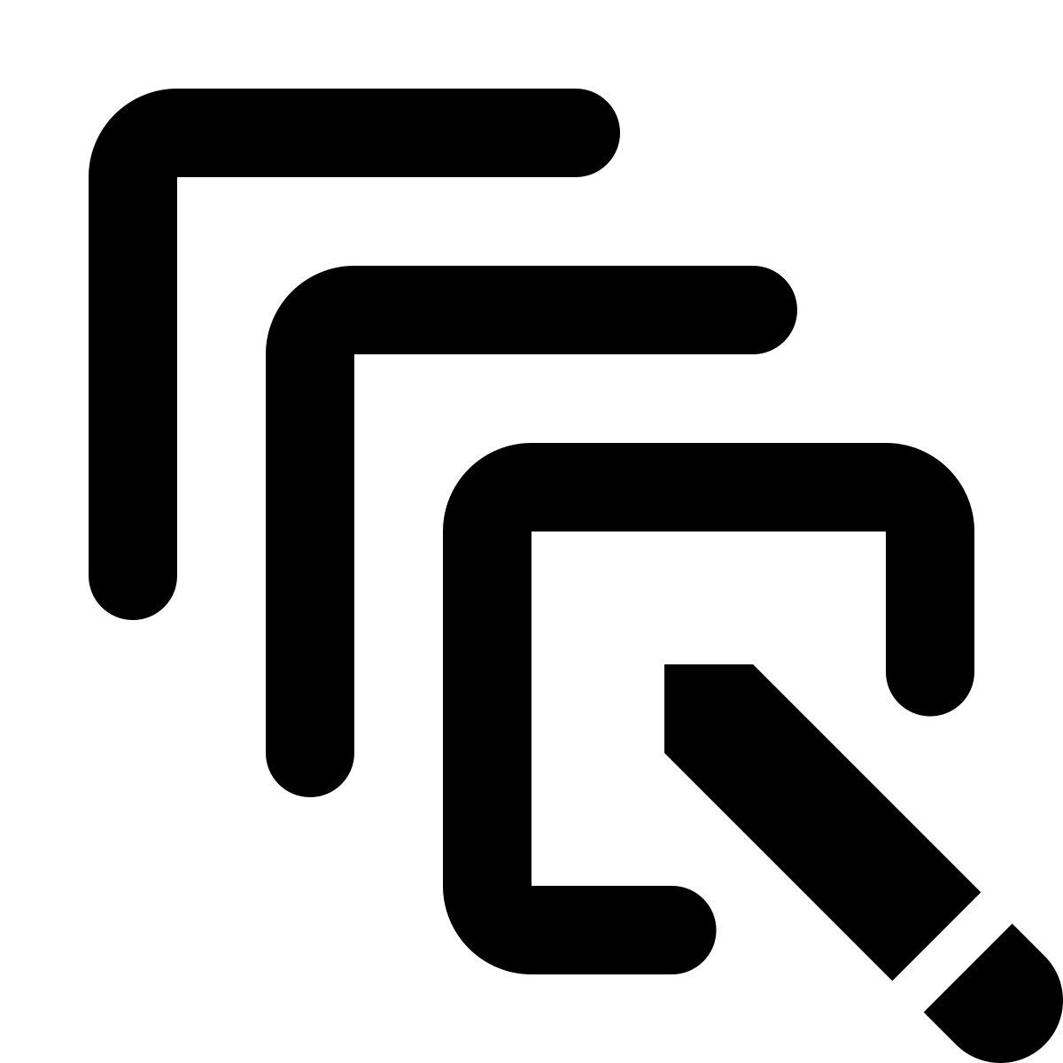 material rounded style multiedición icon