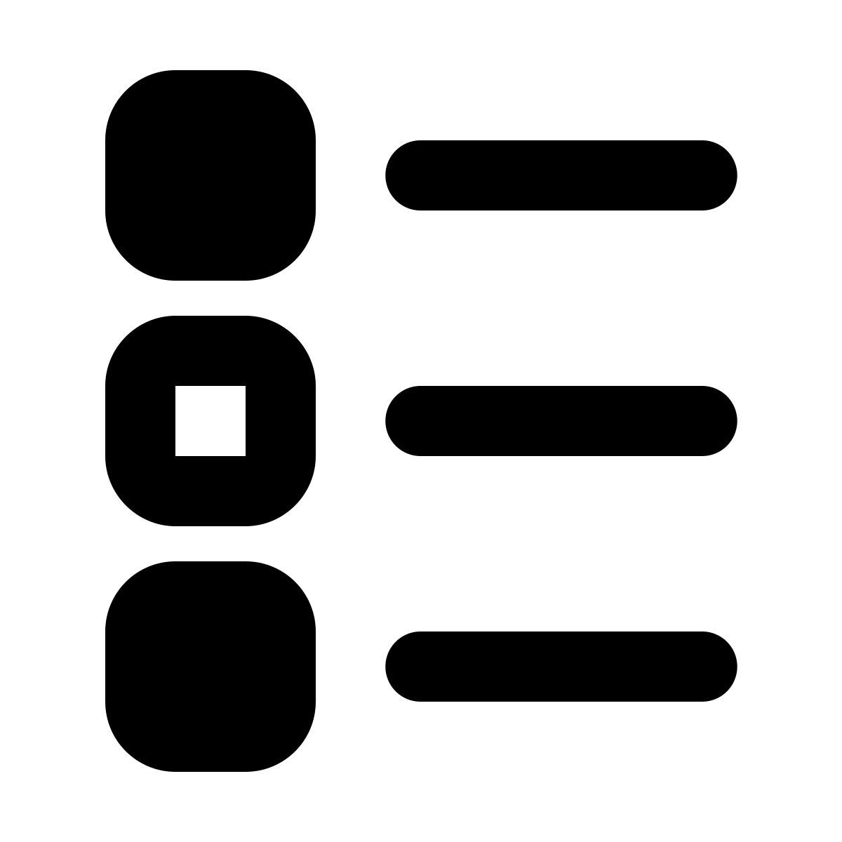 material rounded style 다중 선택 icon