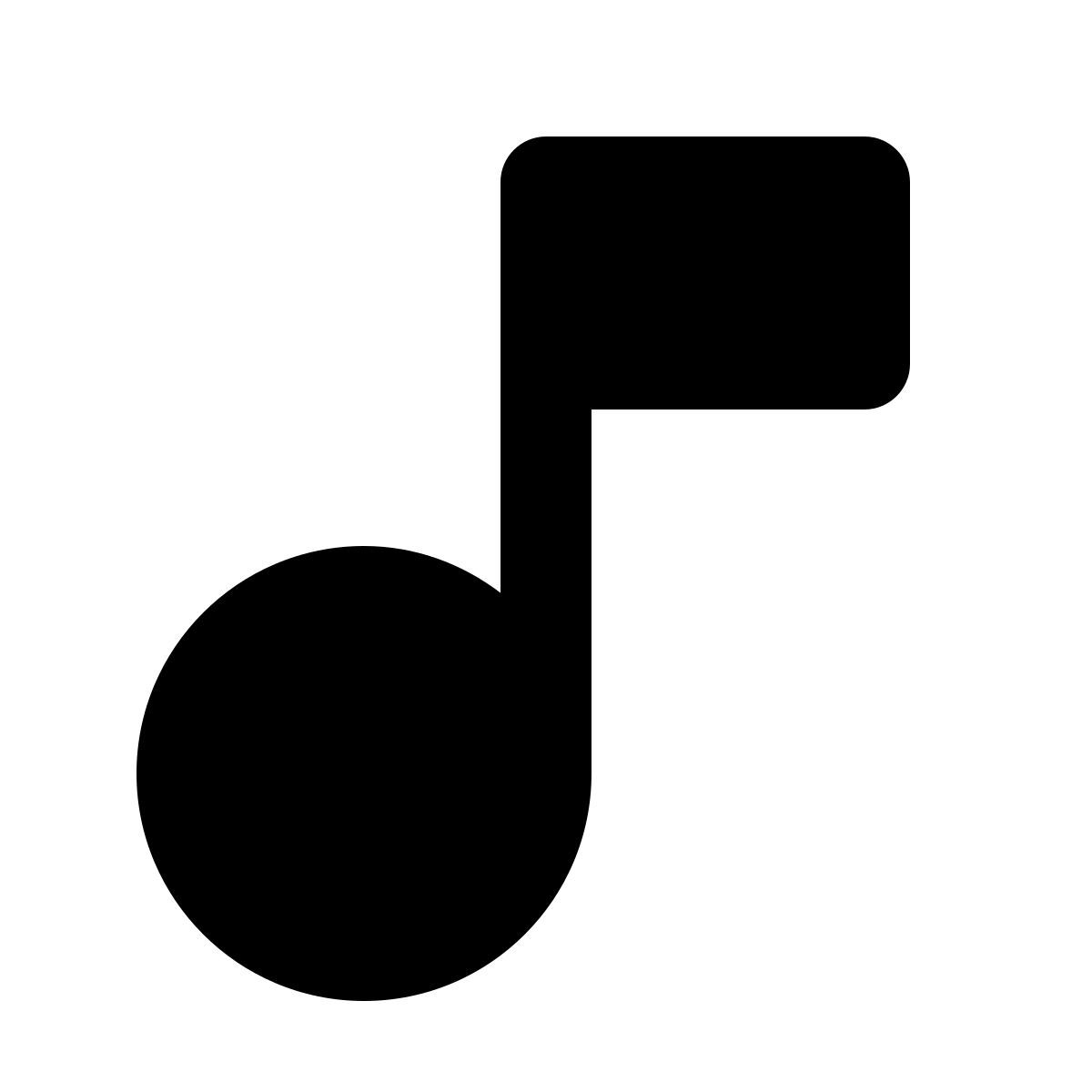 material rounded style quaver icon