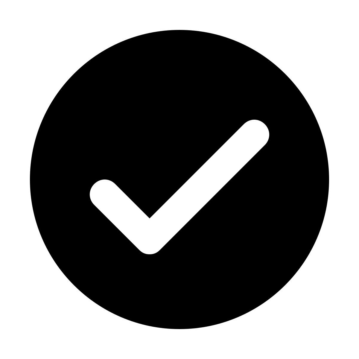material rounded style check mark icon