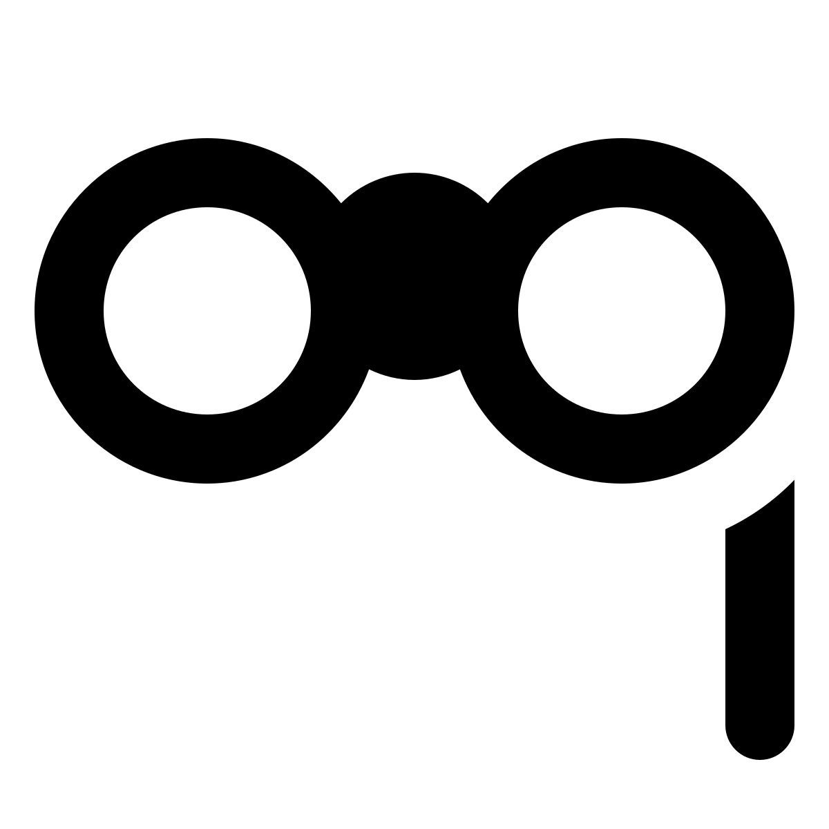 material rounded style gafas de ópera icon