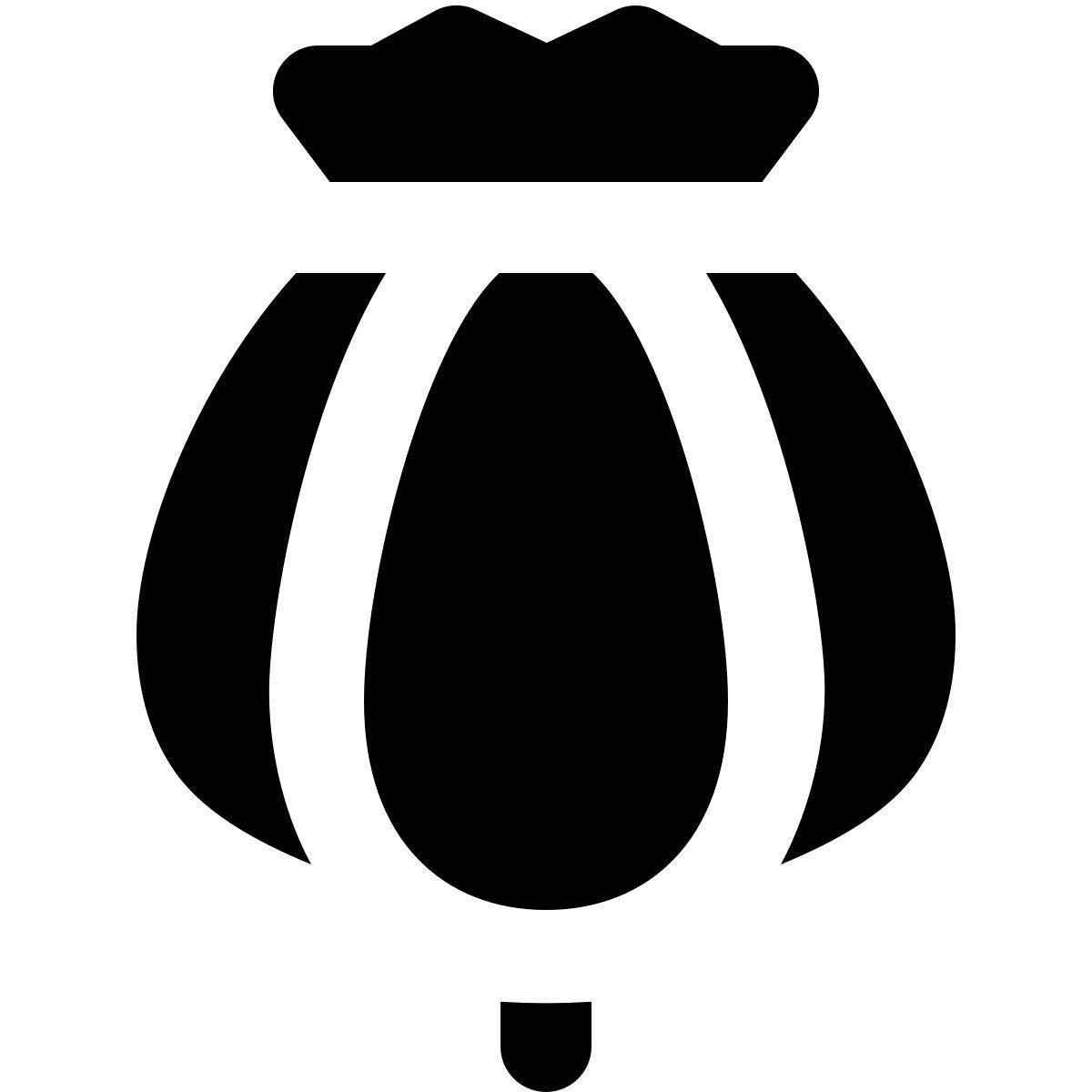 material rounded style papoula do ópio icon
