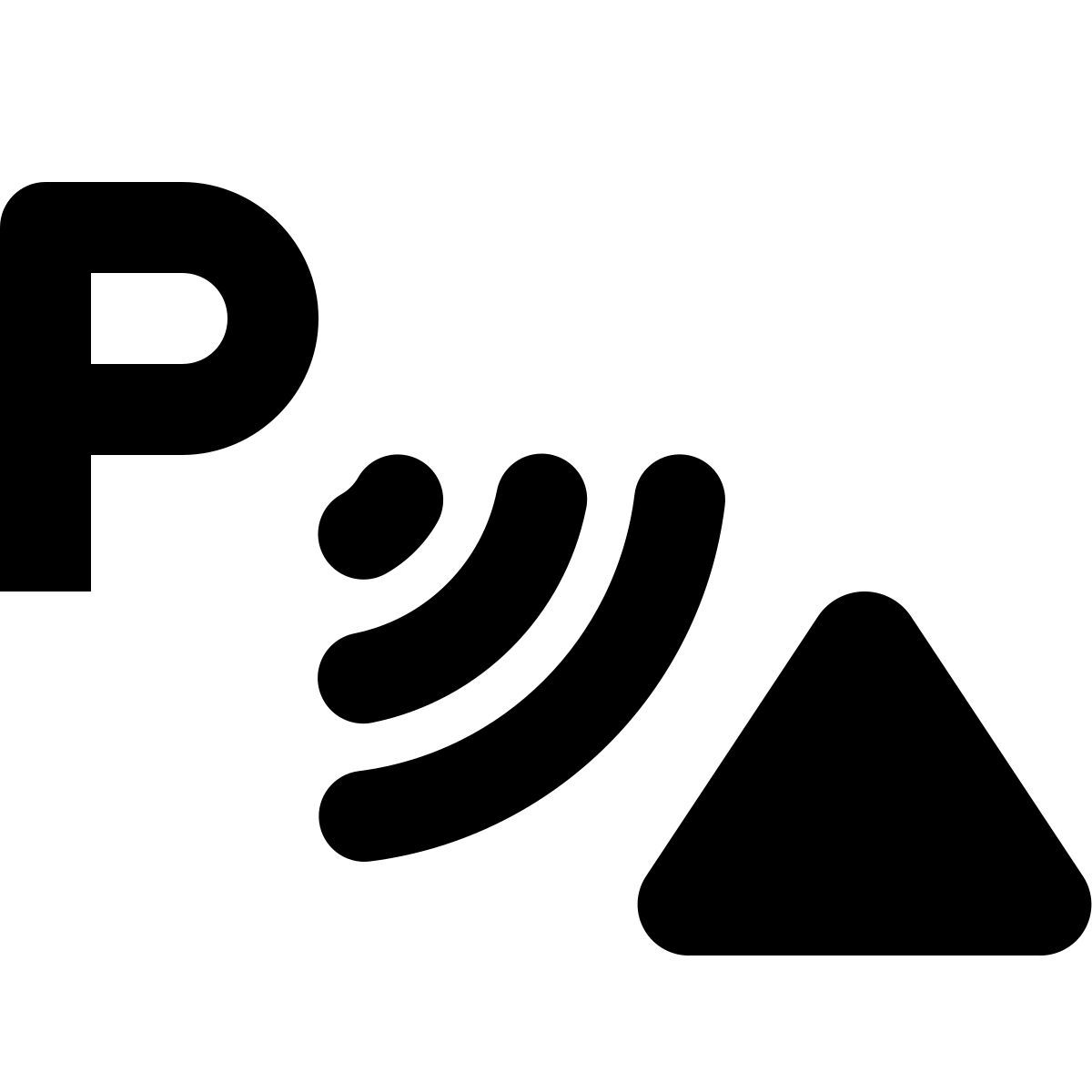 material rounded style assistenza al parcheggio icon