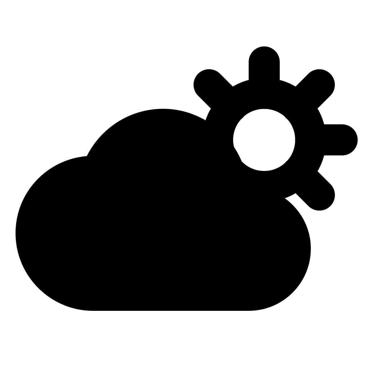 material rounded style giorno parzialmente nuvoloso icon