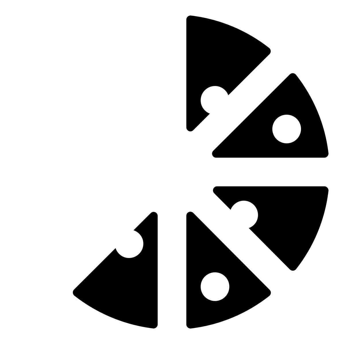 material rounded style pizza cinco octavos icon