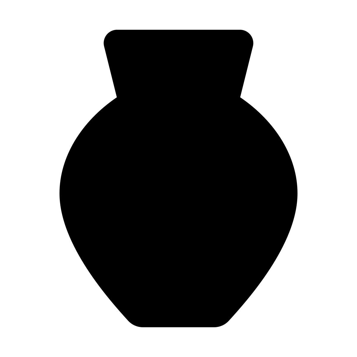 material rounded style vase icon