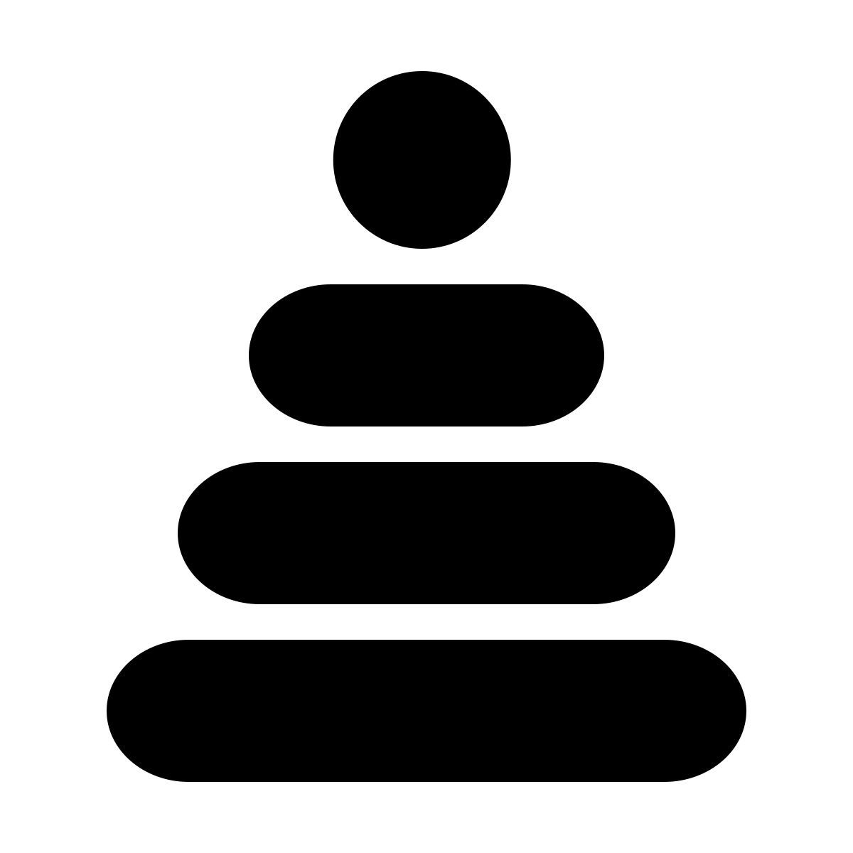 material rounded style juguete piramidal icon