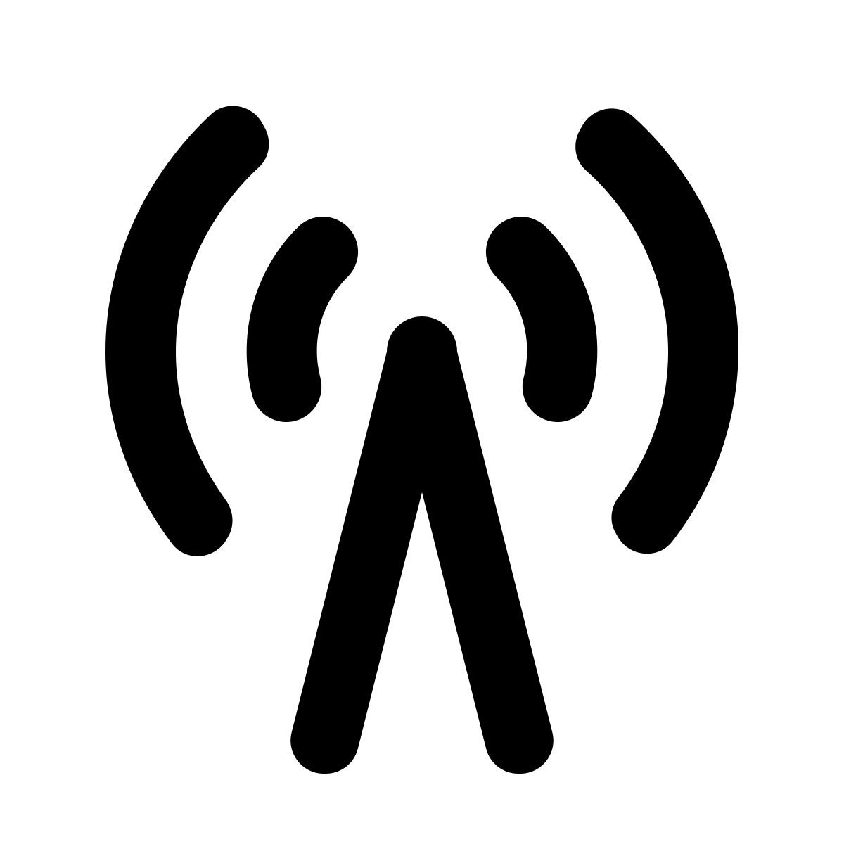 material rounded style torre de radio icon