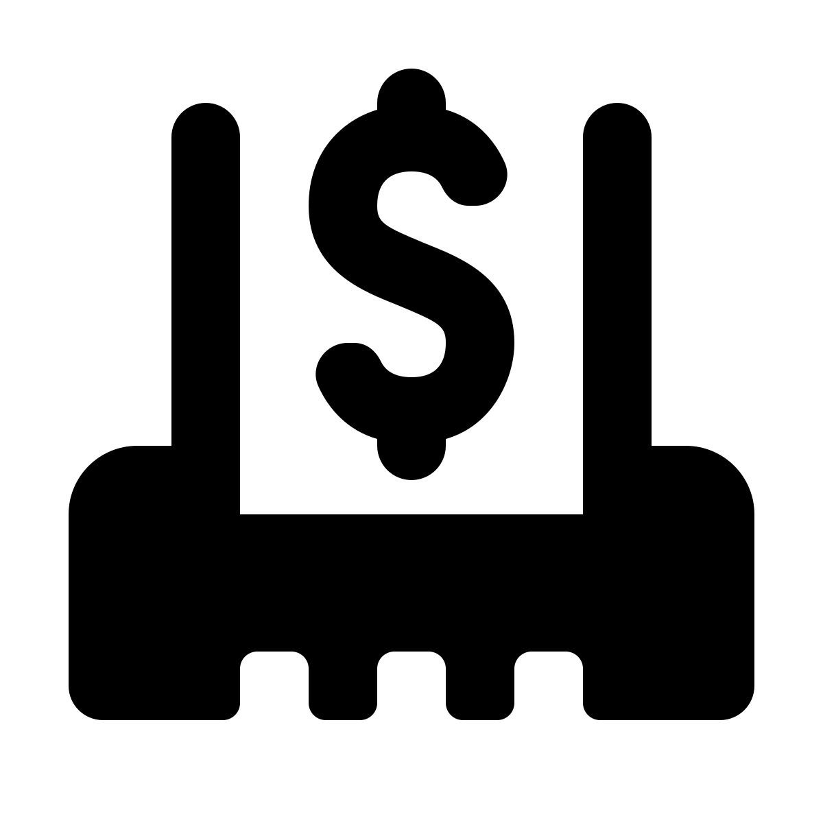 material rounded style 영수증 단말기 icon