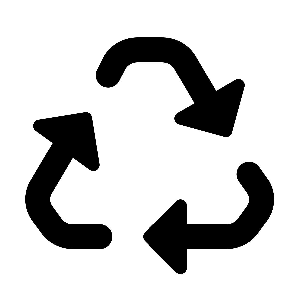 material rounded style recycle icon