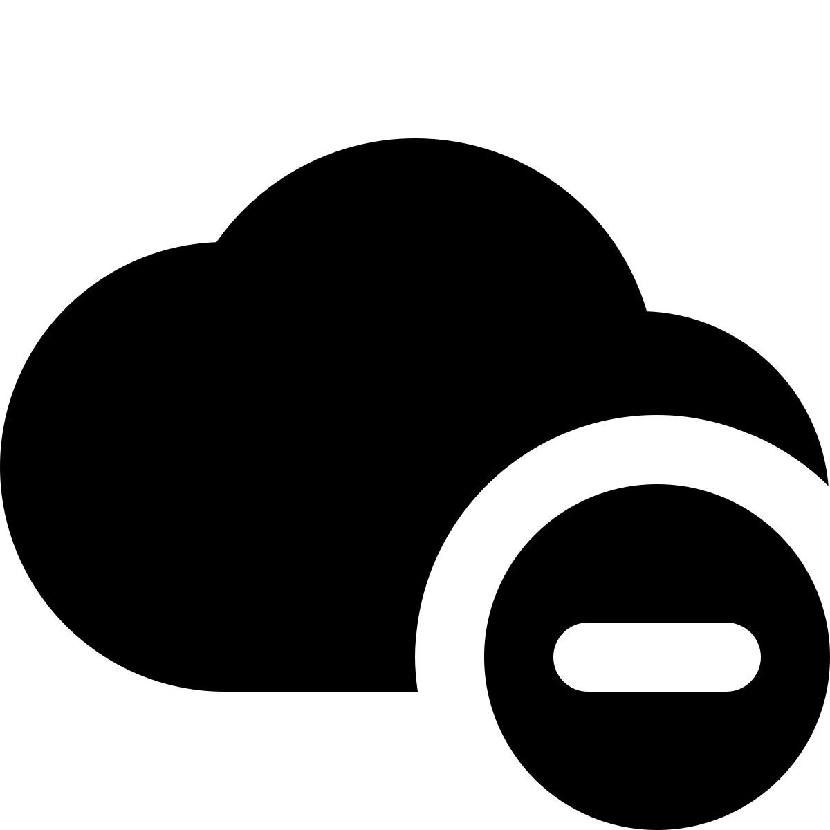 material rounded style eliminar de la nube icon