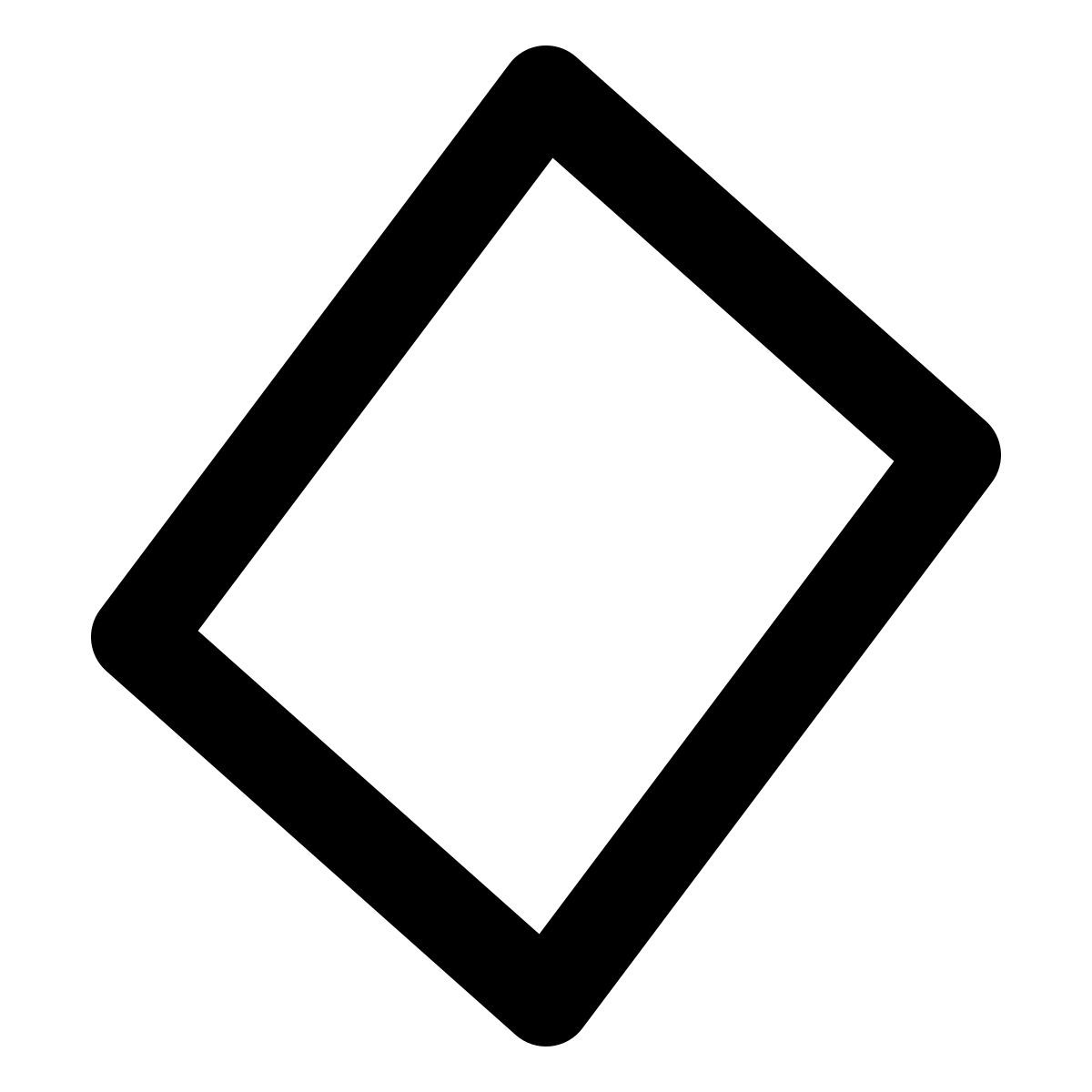 material rounded style rhomboid shape icon