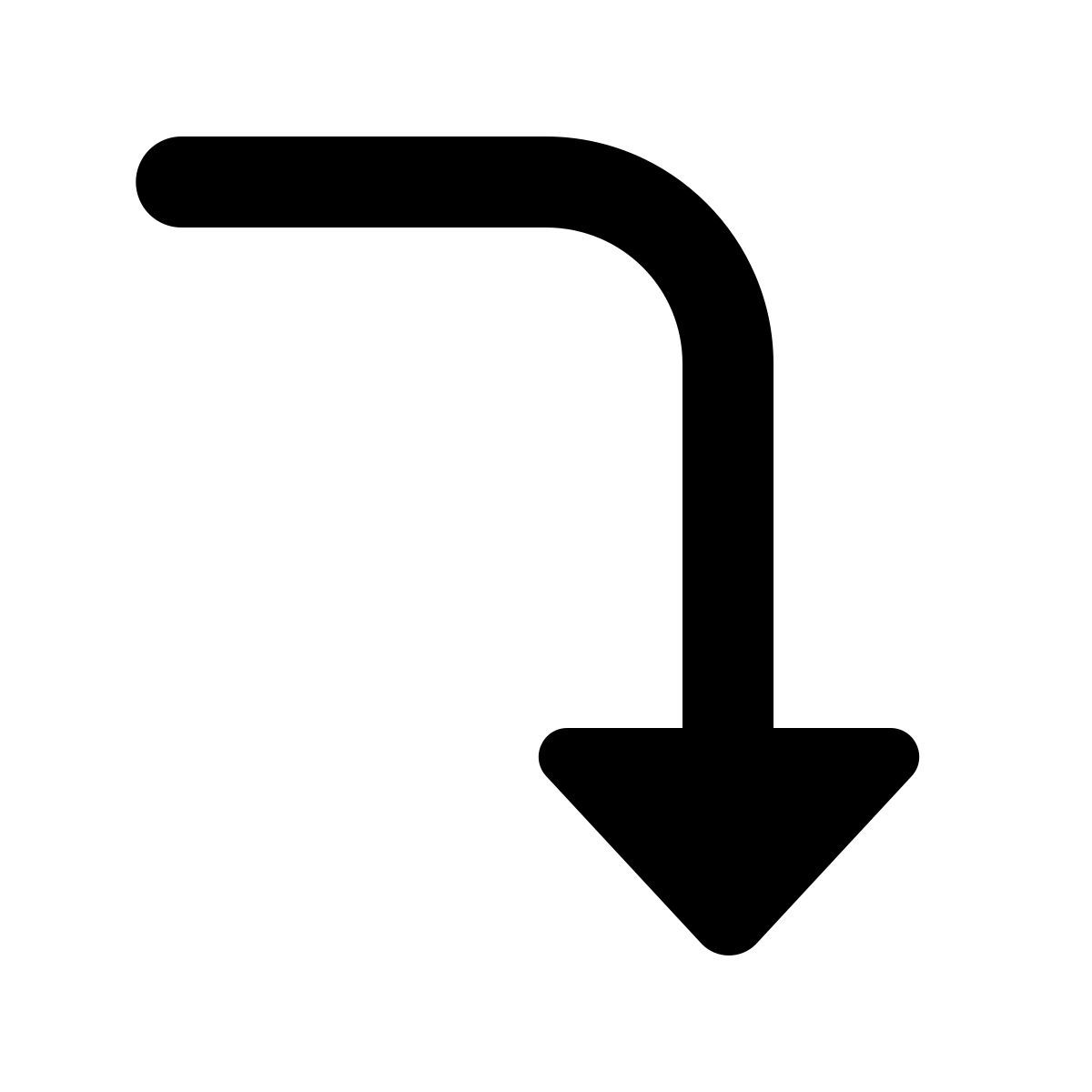 material rounded style hacia abajo icon