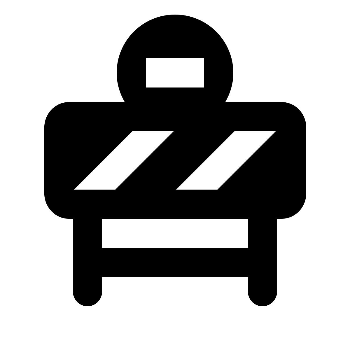 material rounded style strada interrotta icon