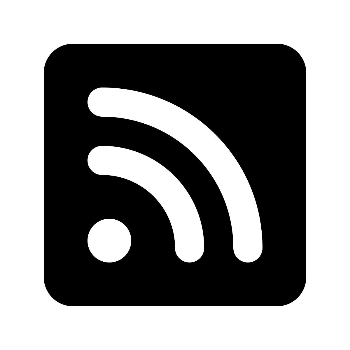 material rounded style rss icon