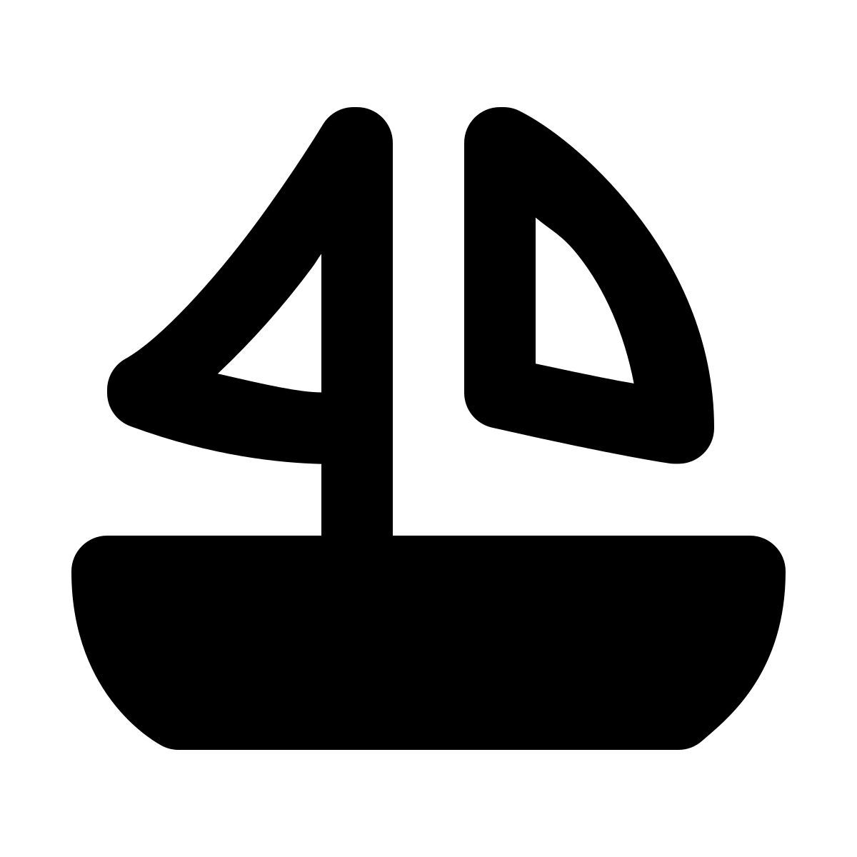 material rounded style 帆船 icon