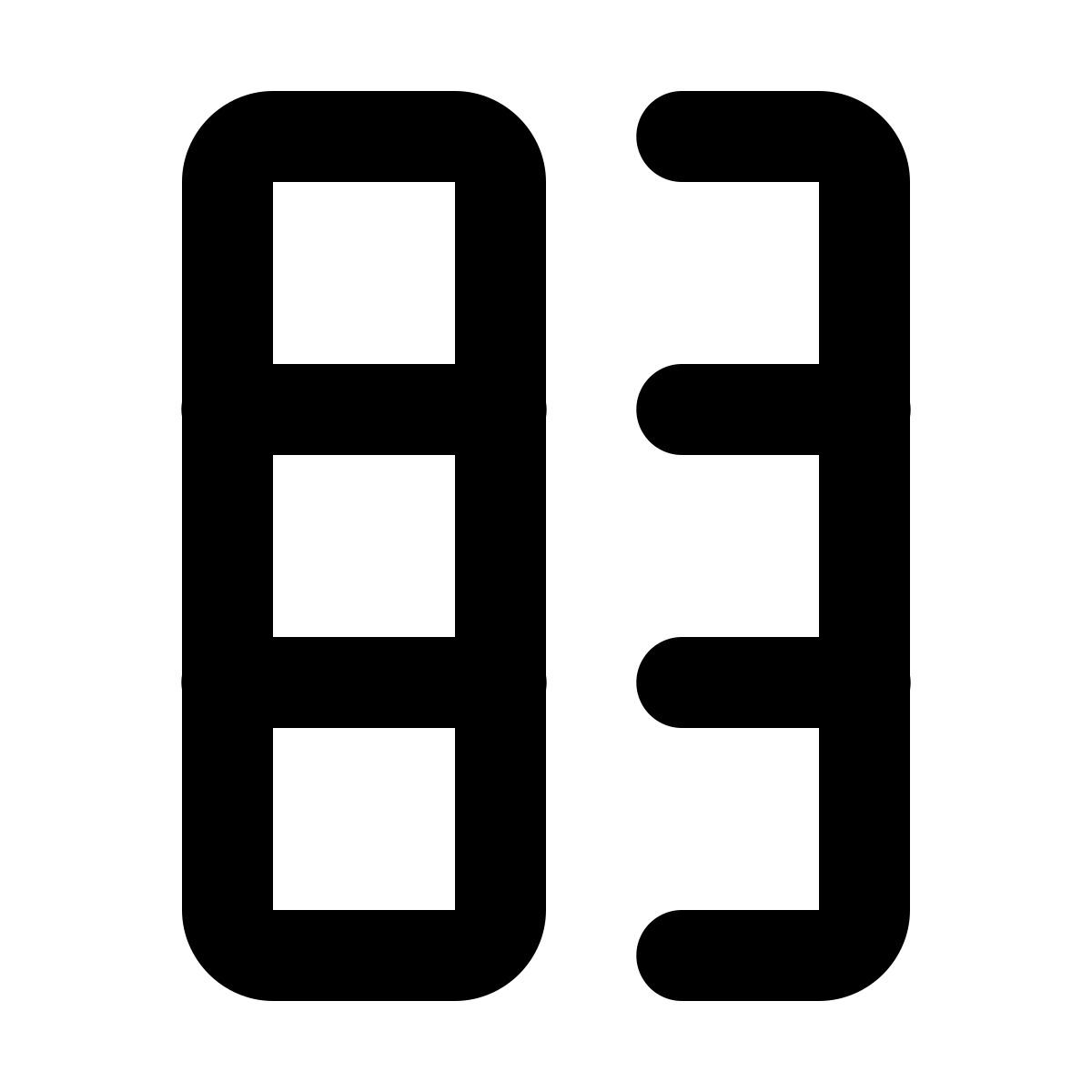 material rounded style select column icon