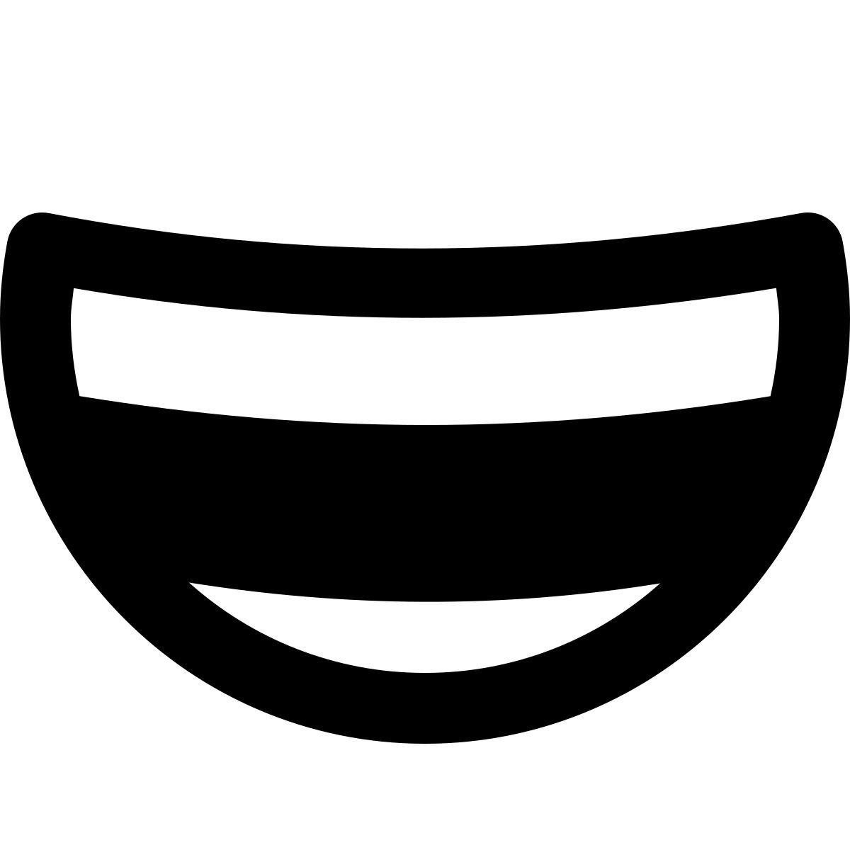 material rounded style smiling mouth icon