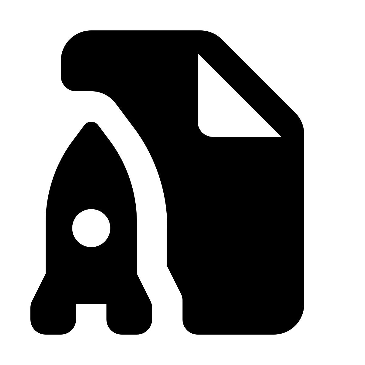 material rounded style spaceship launch documentation icon