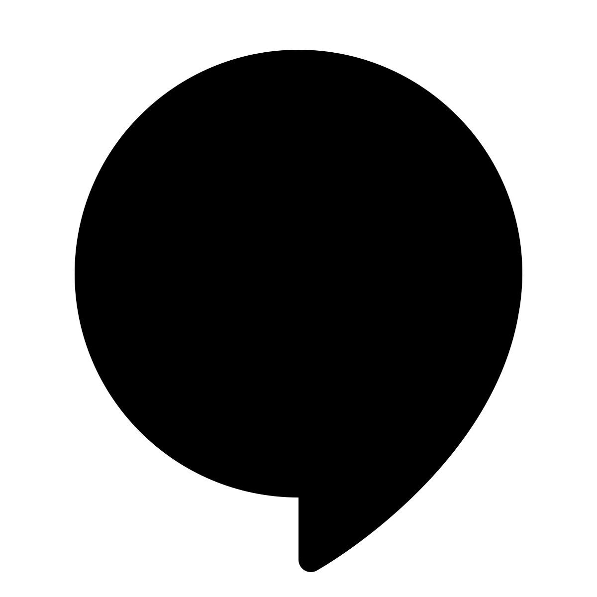 material rounded style burbuja de diálogo icon