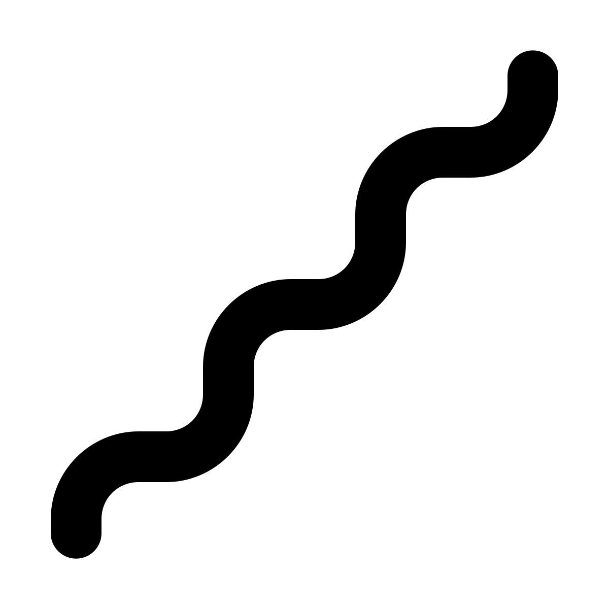 material rounded style squiggly line icon