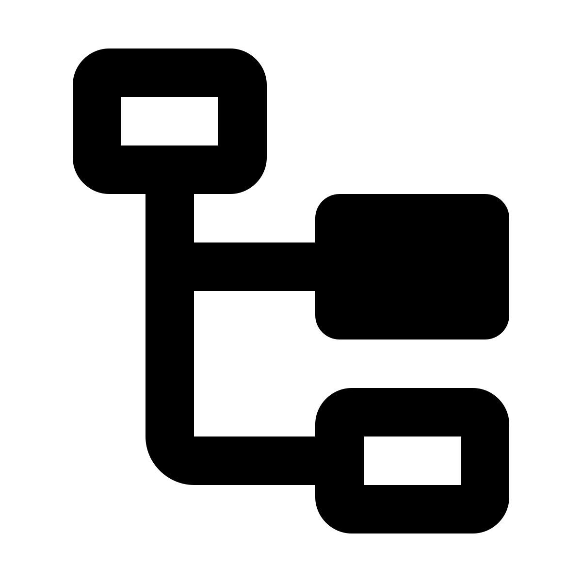 material rounded style 堆积的组织结构图突出显示第一个节点 icon