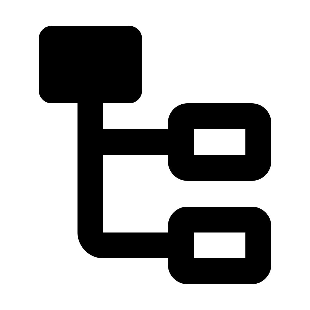 material rounded style nodo padre evidenziato in alto icon