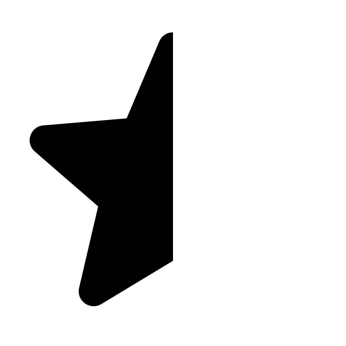 material rounded style media estrella icon