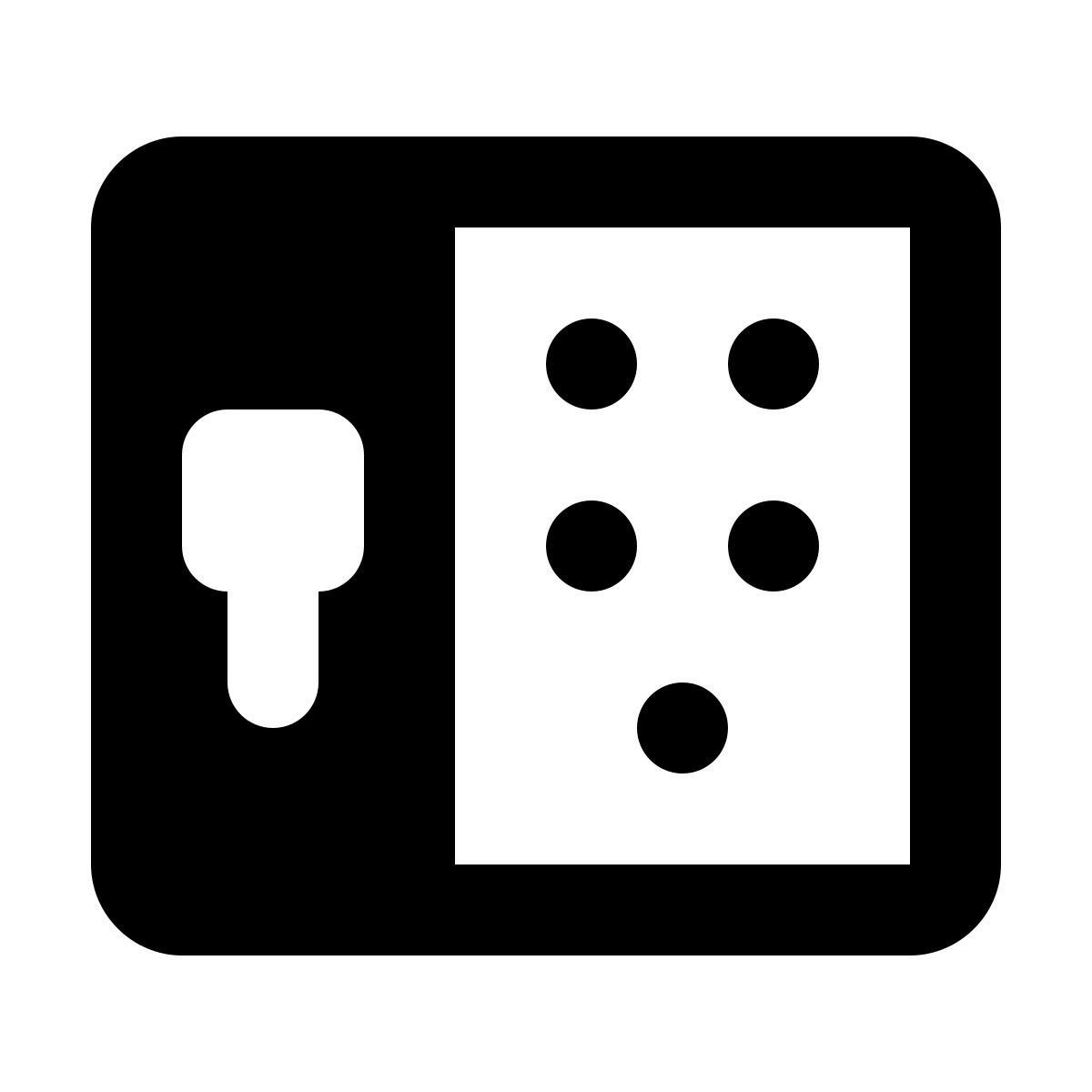 material rounded style painel de comando icon