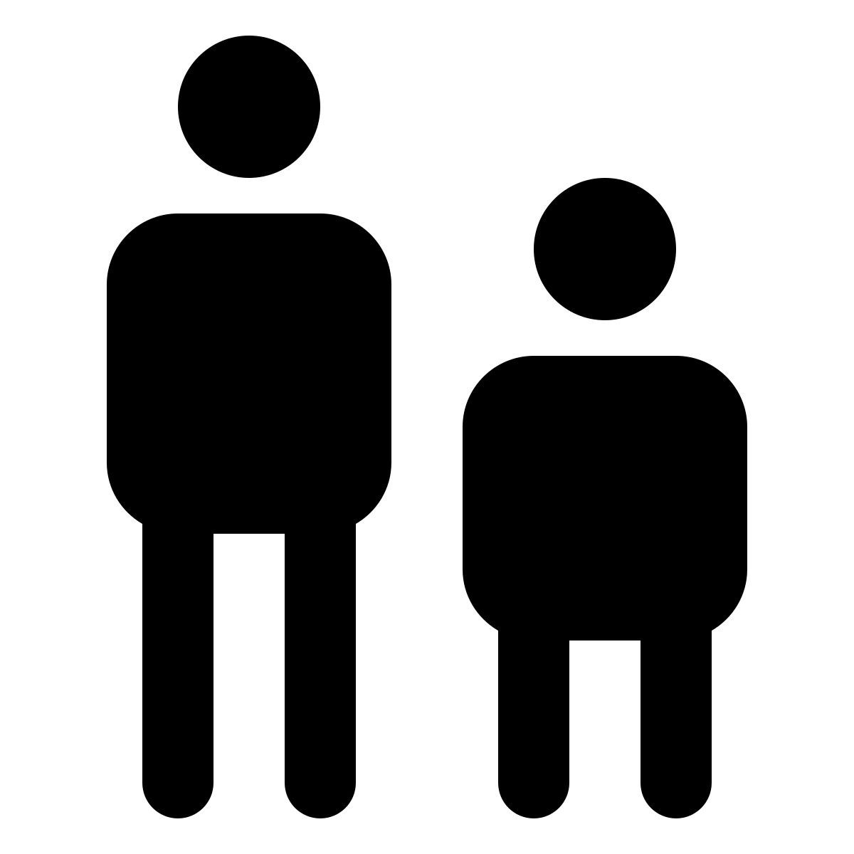 material rounded style 키가 큰 사람 icon