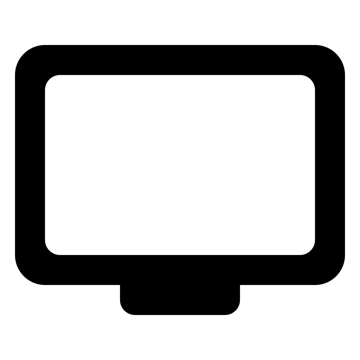 material rounded style televisione icon