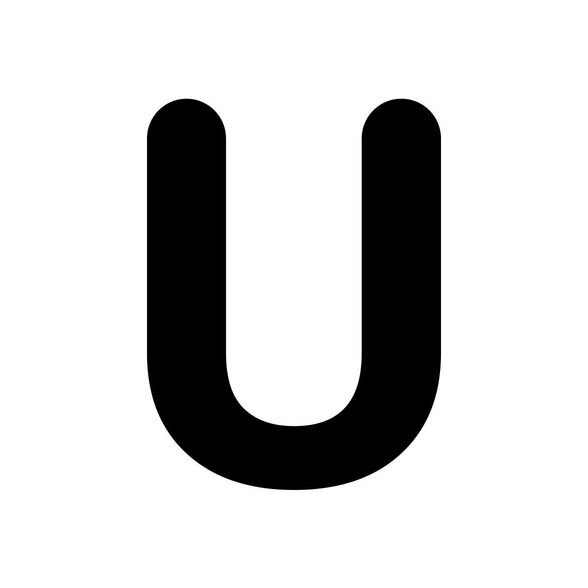 material rounded style u icon