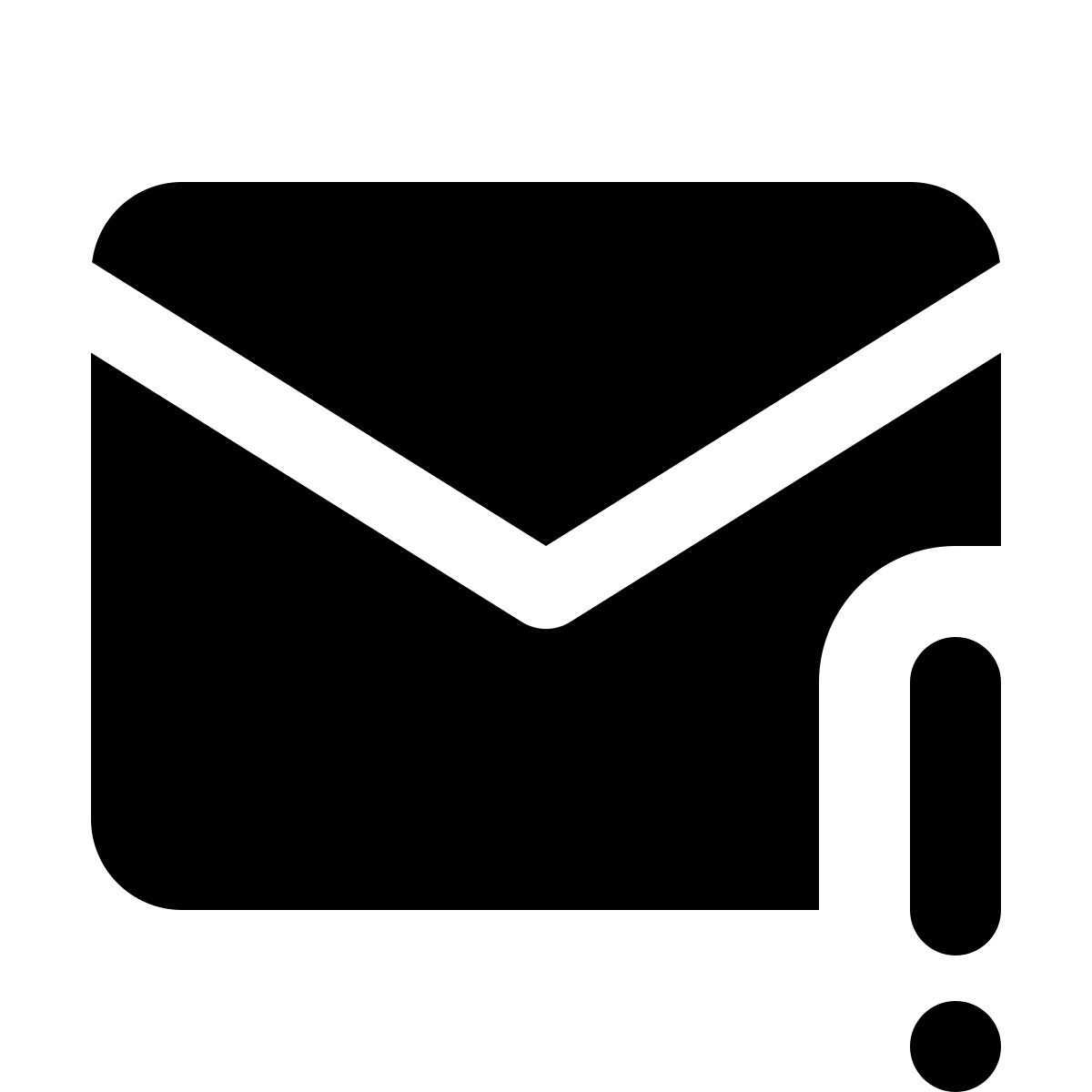 material rounded style messaggio urgente icon