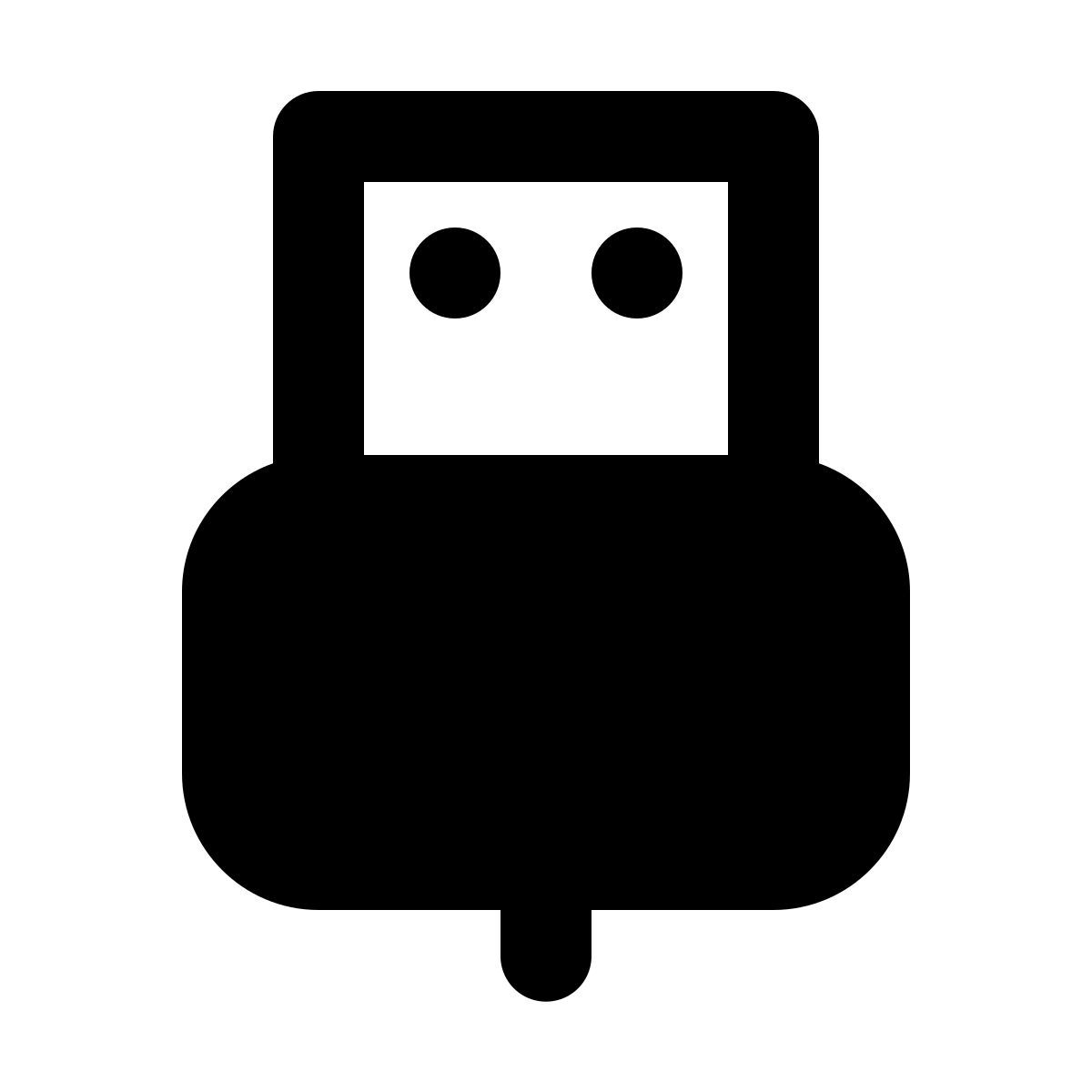 material rounded style usb apagado icon