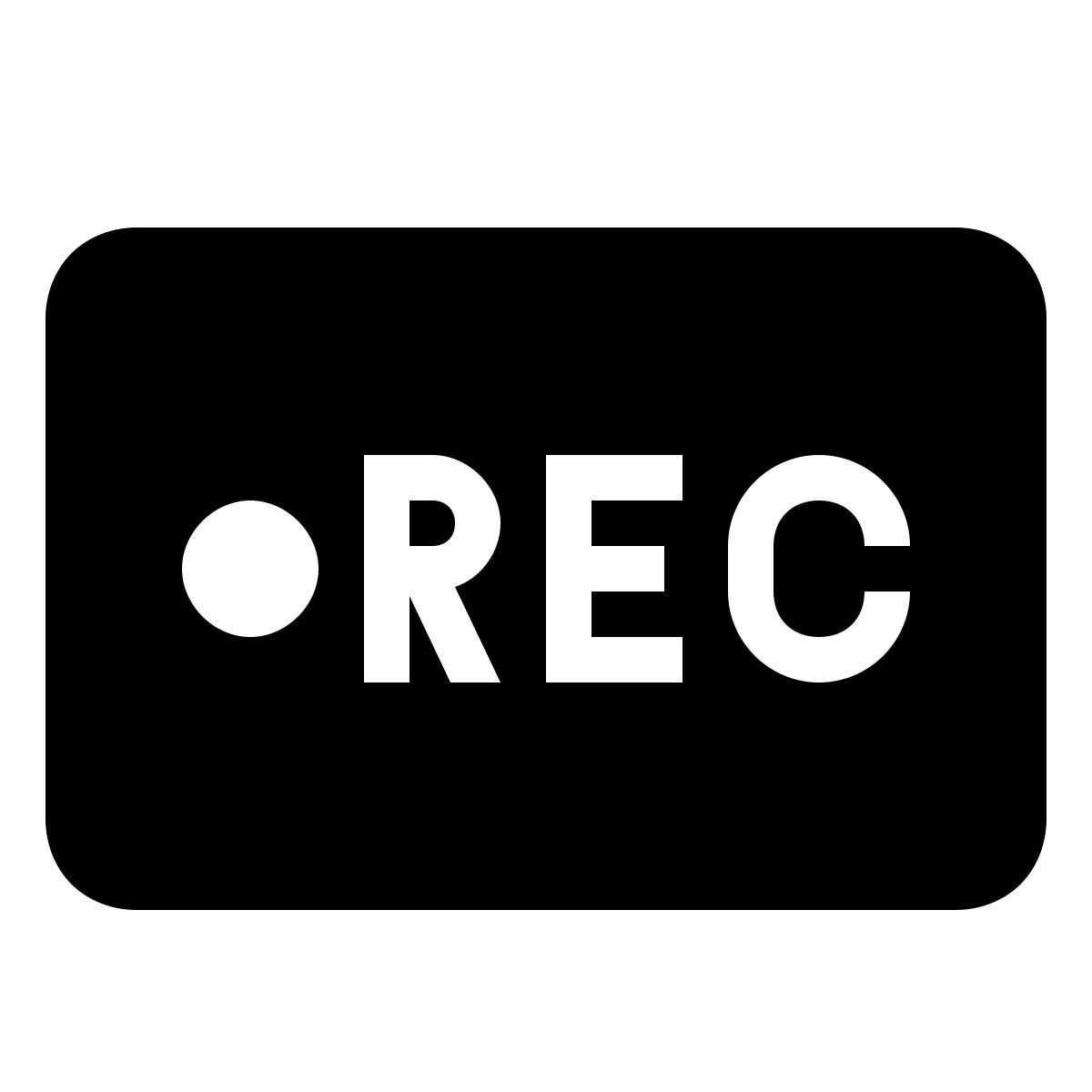 material rounded style registrare video icon