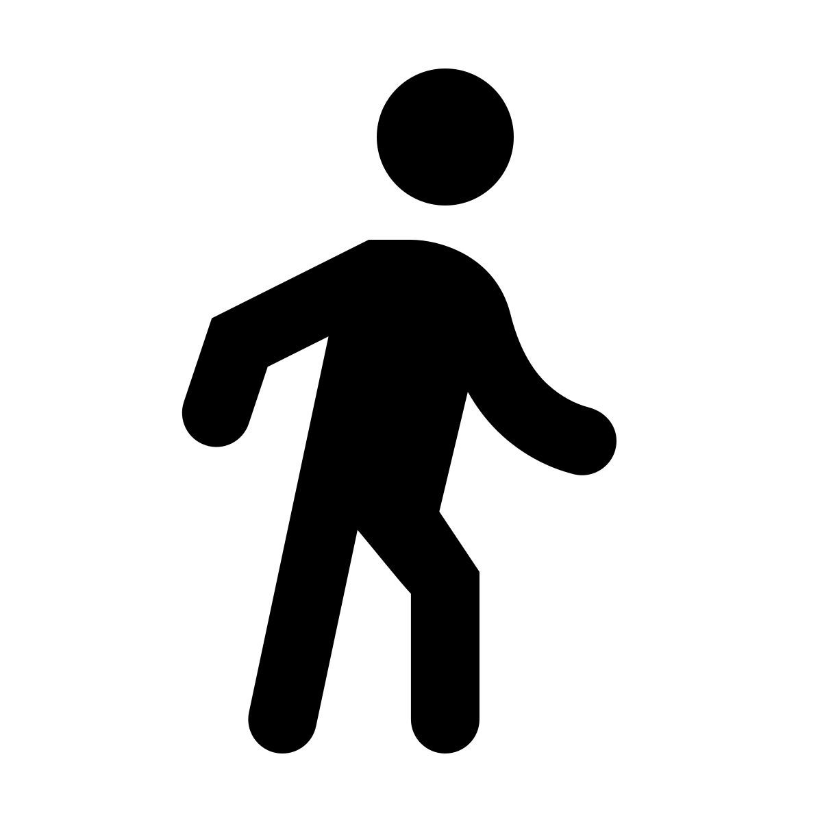 material rounded style passeggiare icon