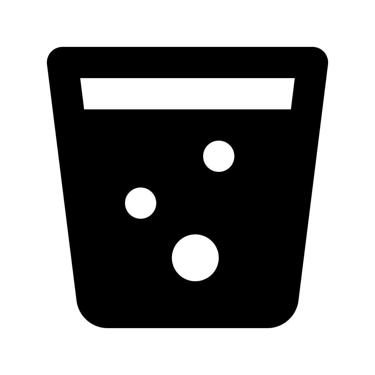 material rounded style copo de água icon