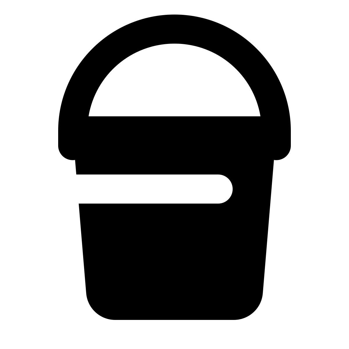 material rounded style secchio d&#39;acqua icon