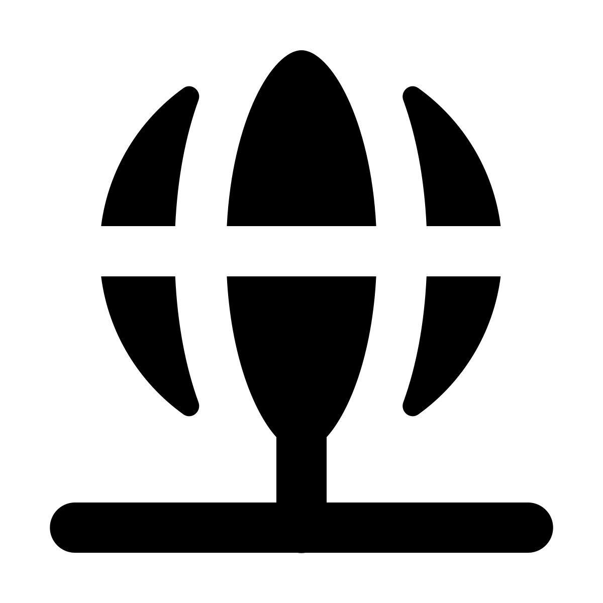 material rounded style web globe icon