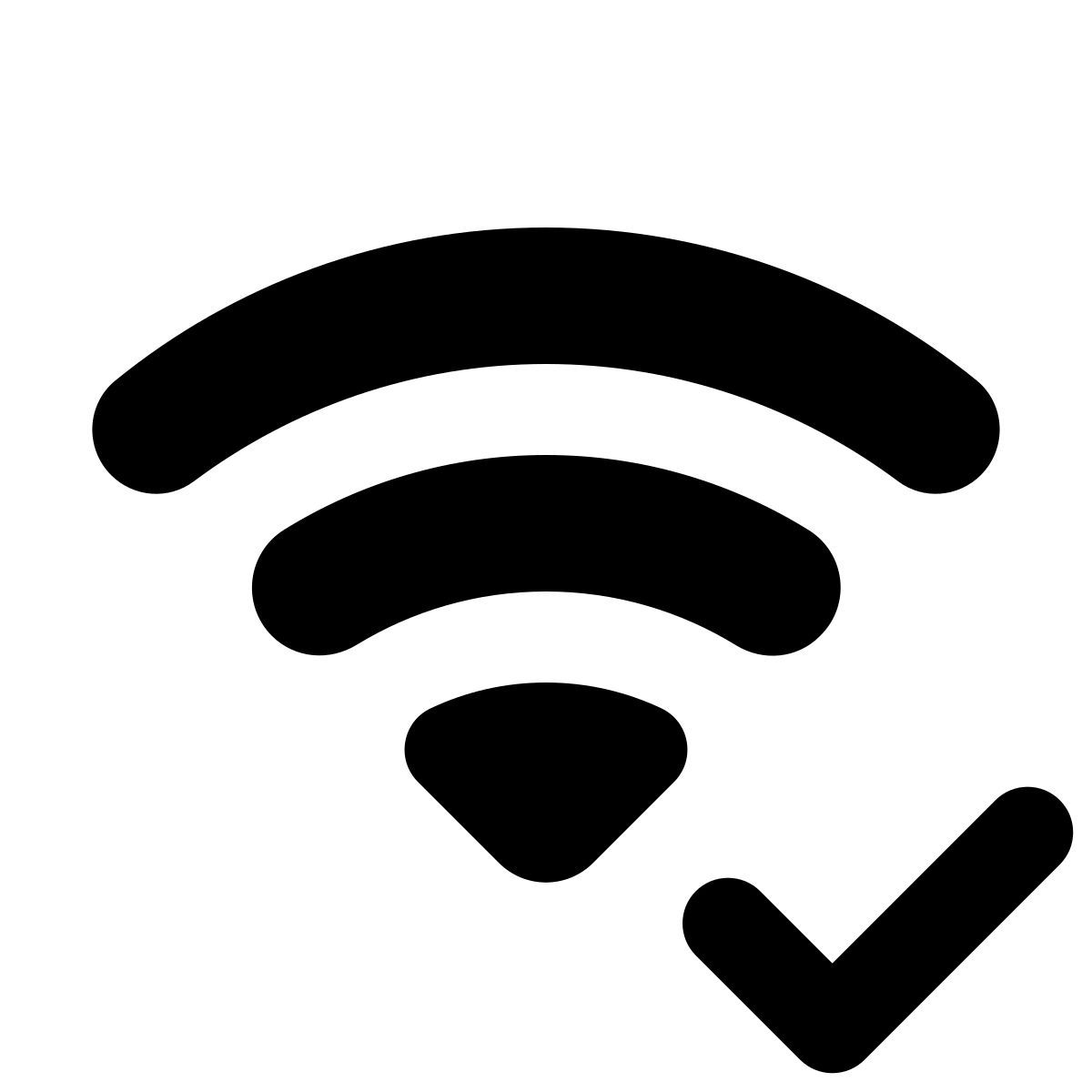 material rounded style wi fi 연결됨 icon
