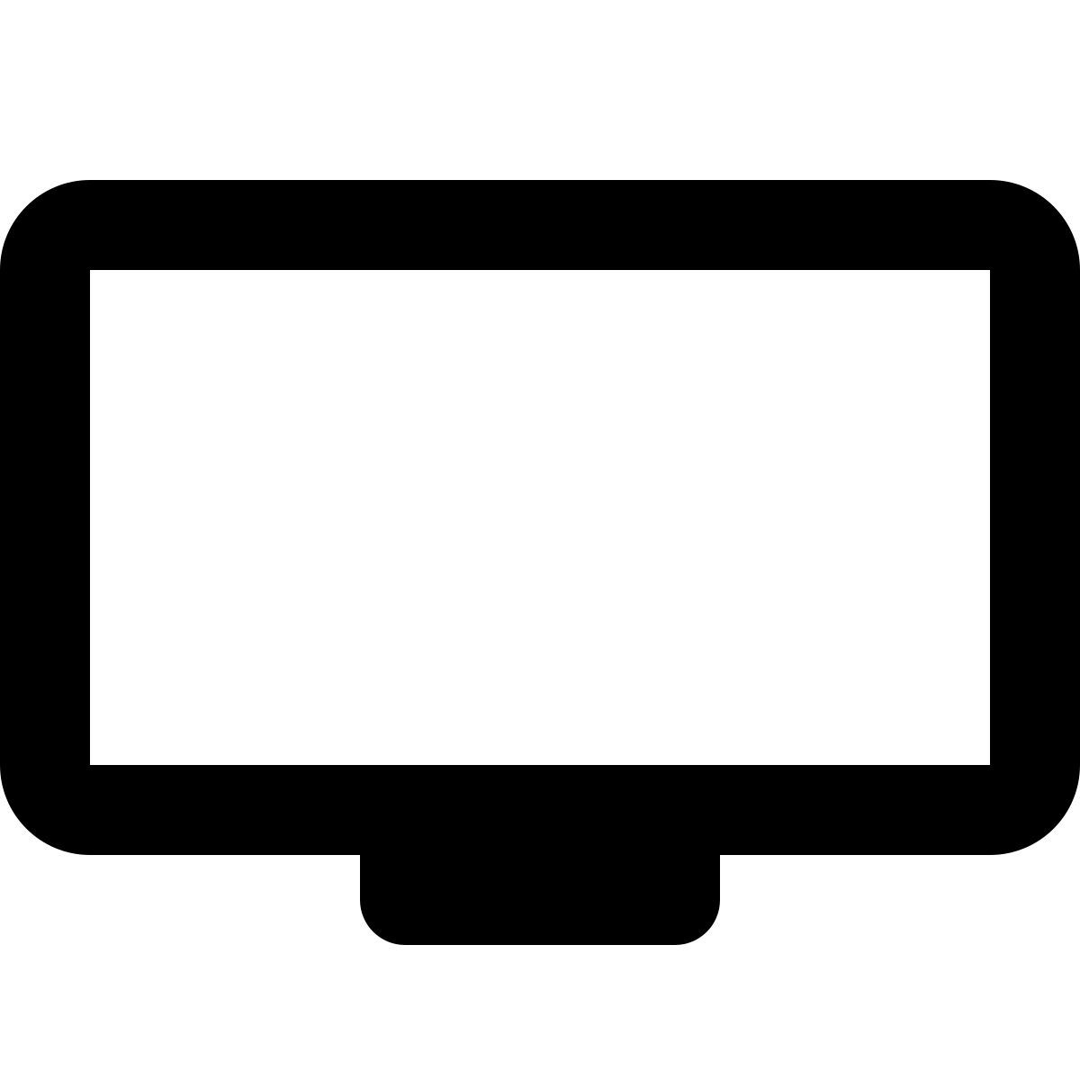 material rounded style télévision grand écran icon