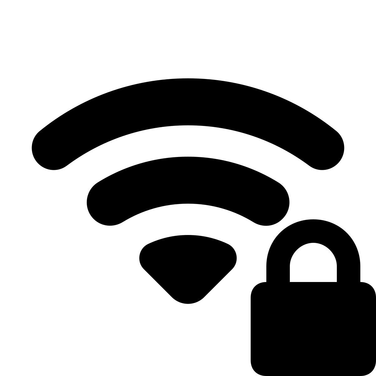 material rounded style wifi 锁 icon