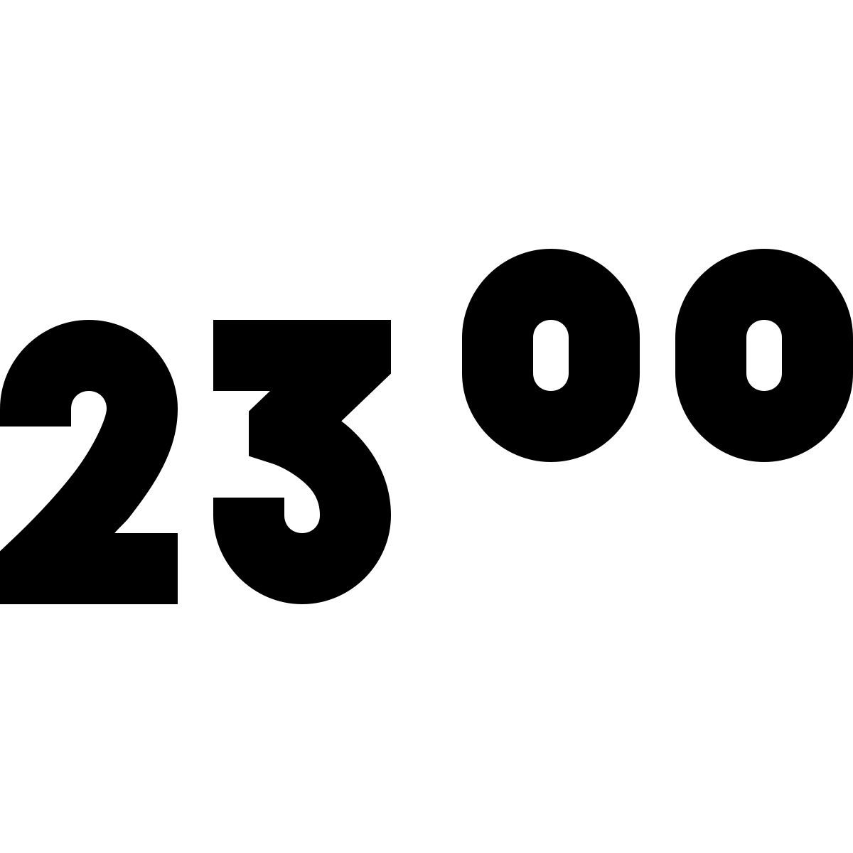 material sharp style 23:00 icon