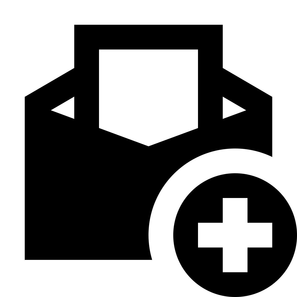 material sharp style adicionar envelope aberto icon