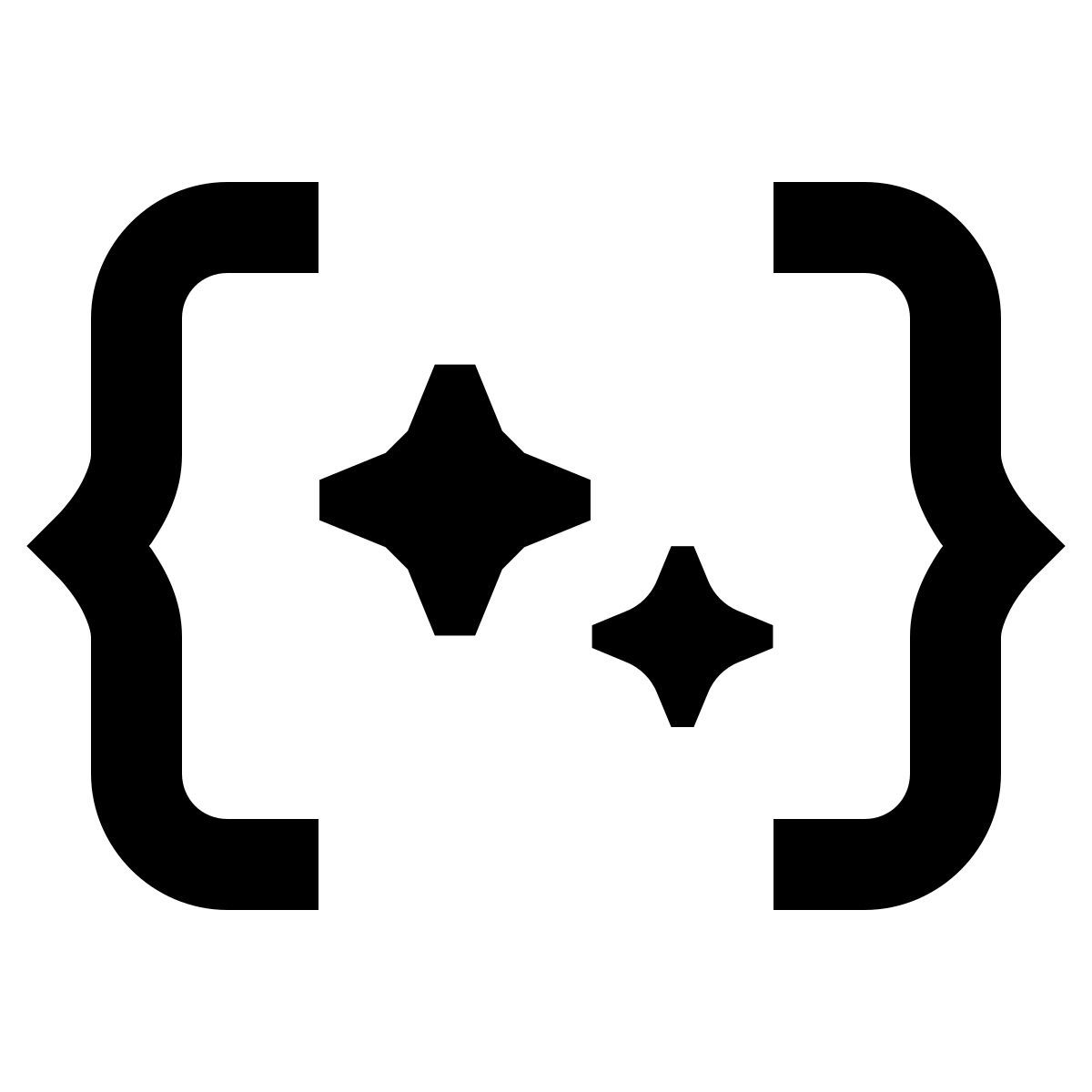 material sharp style código generado por ia icon